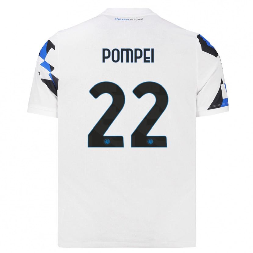 Danxen Kvinder Thomas Pompei #22 Hvid Rød Blå Udebane Spillertrøjer 2026/27 Trøje T-Shirt