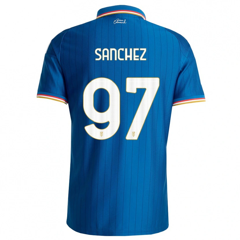Danxen Børn Robert Sánchez #97 Blå Hvid Rød Hjemmebane Spillertrøjer 2026/27 Trøje T-Shirt