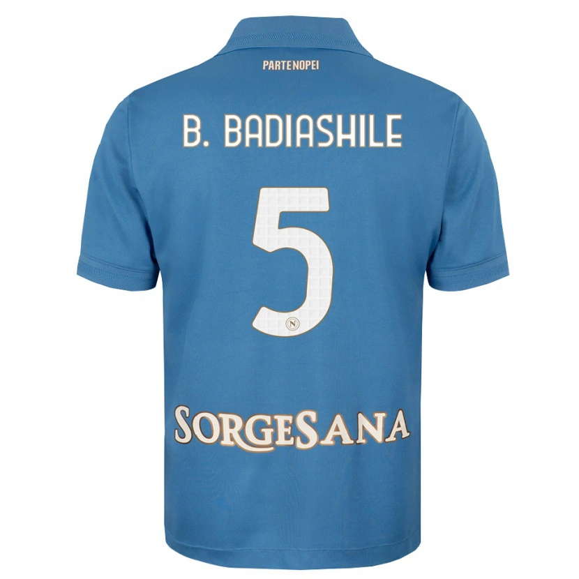 Danxen Børn Benoît Badiashile #5 Tågeblå Hvid Hjemmebane Spillertrøjer 2026/27 Trøje T-Shirt