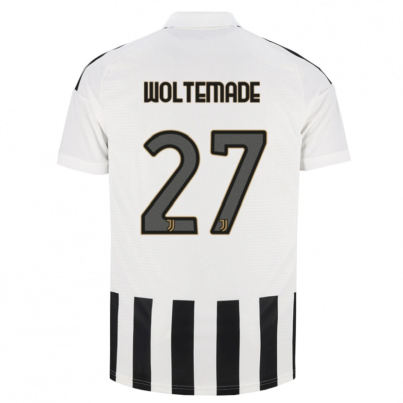 Danxen Børn Nick Woltemade #27 Sort Hvid Brun Hjemmebane Spillertrøjer 2026/27 Trøje T-Shirt