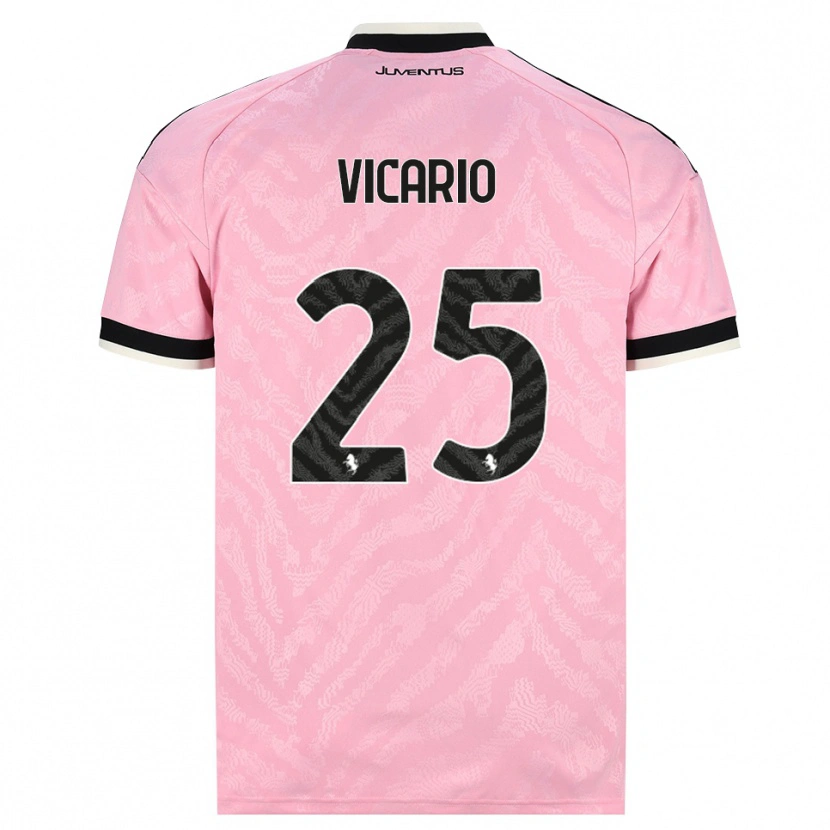 Danxen Børn Guglielmo Vicario #25 Pink Sort Udebane Spillertrøjer 2026/27 Trøje T-Shirt