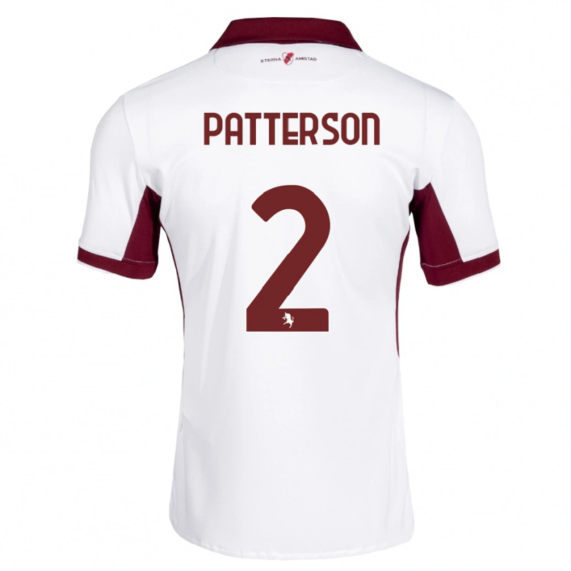 Danxen Børn Nathan Patterson #2 Bordeaux Hvid Rød Udebane Spillertrøjer 2026/27 Trøje T-Shirt
