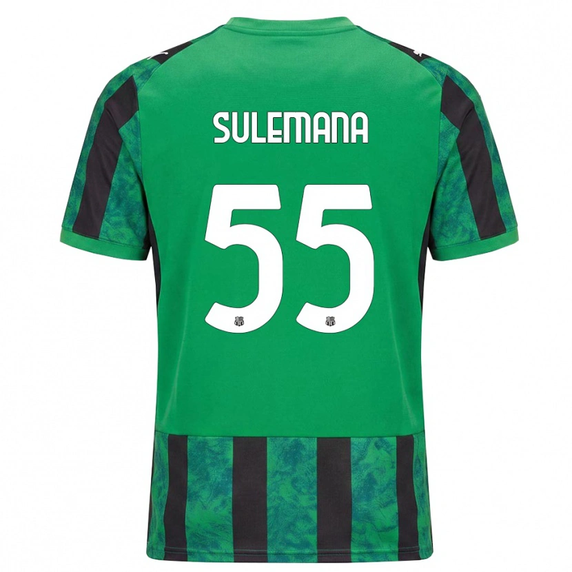 Danxen Børn Ibrahim Sulemana #55 Grøn Sort Hvid Hjemmebane Spillertrøjer 2026/27 Trøje T-Shirt