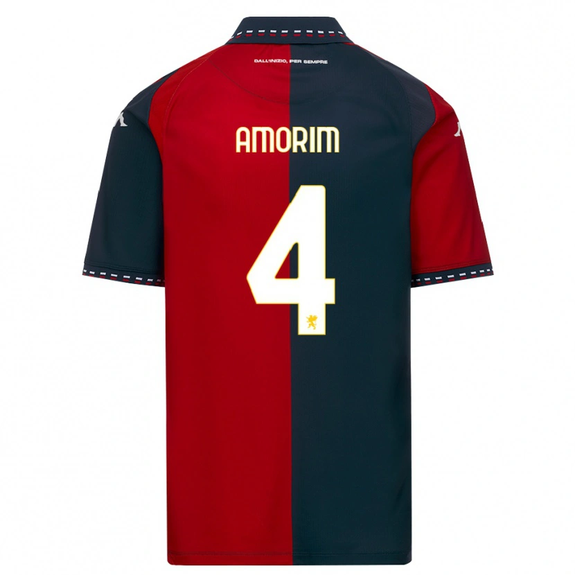 Danxen Børn Alexsandro Amorim De Freitas Filho #4 Rød Sort Hvid Hjemmebane Spillertrøjer 2026/27 Trøje T-Shirt