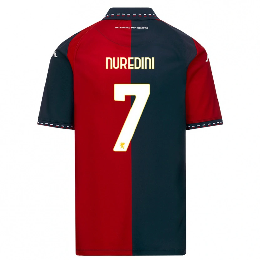 Danxen Børn Kejvin Nuredini #7 Rød Sort Hvid Hjemmebane Spillertrøjer 2026/27 Trøje T-Shirt