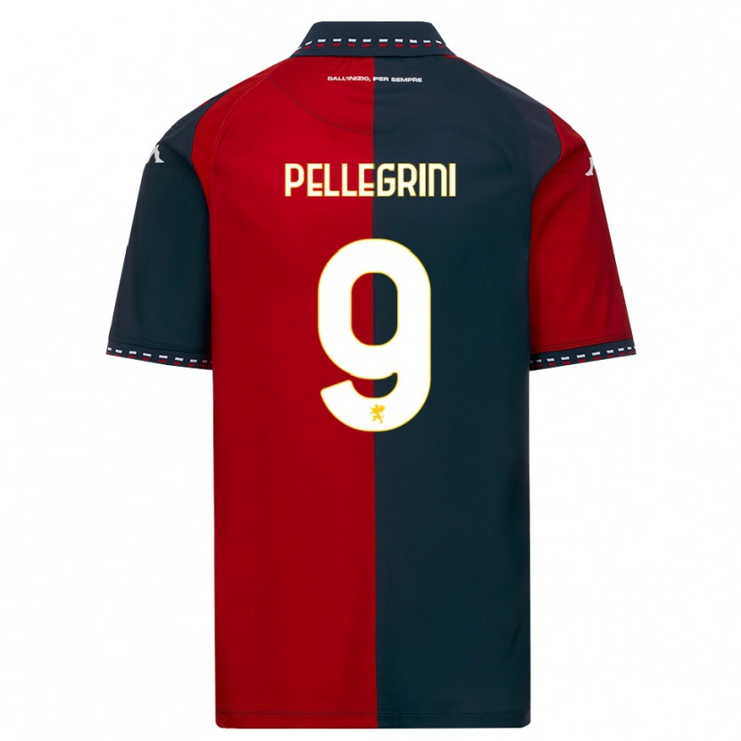 Danxen Børn Fernando Pellegrini #9 Rød Sort Hvid Hjemmebane Spillertrøjer 2026/27 Trøje T-Shirt