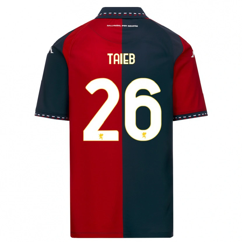 Danxen Børn Chad Taieb #26 Rød Sort Hvid Hjemmebane Spillertrøjer 2026/27 Trøje T-Shirt