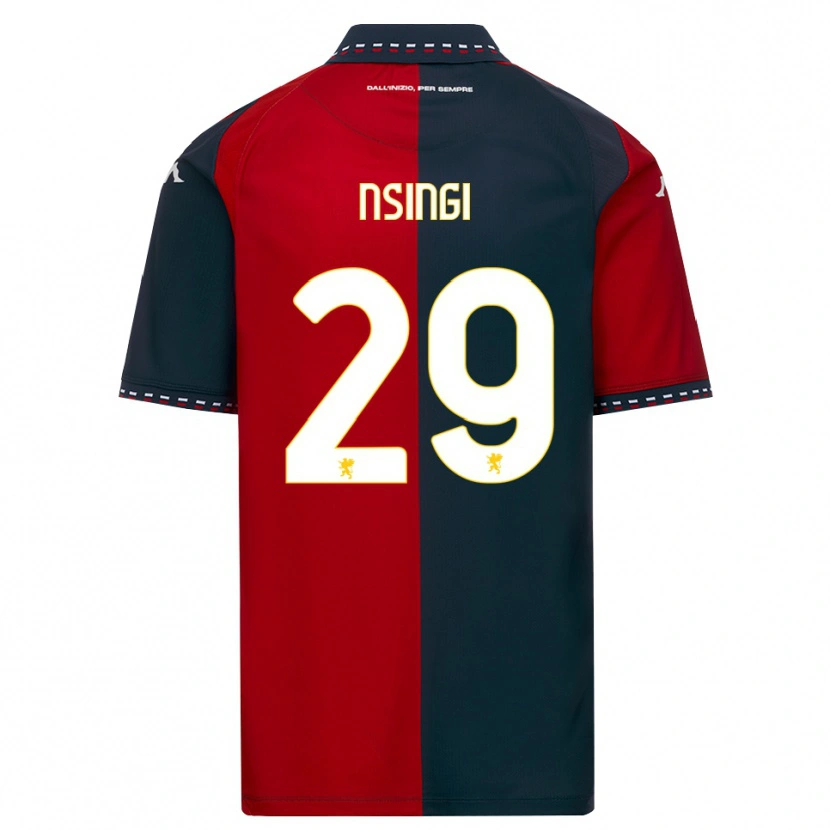 Danxen Børn Jayden Nsingi #29 Rød Sort Hvid Hjemmebane Spillertrøjer 2026/27 Trøje T-Shirt