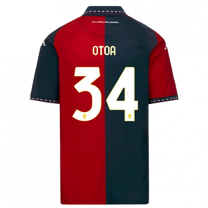 Danxen Børn Sebastian Otoa #34 Rød Sort Hvid Hjemmebane Spillertrøjer 2026/27 Trøje T-Shirt