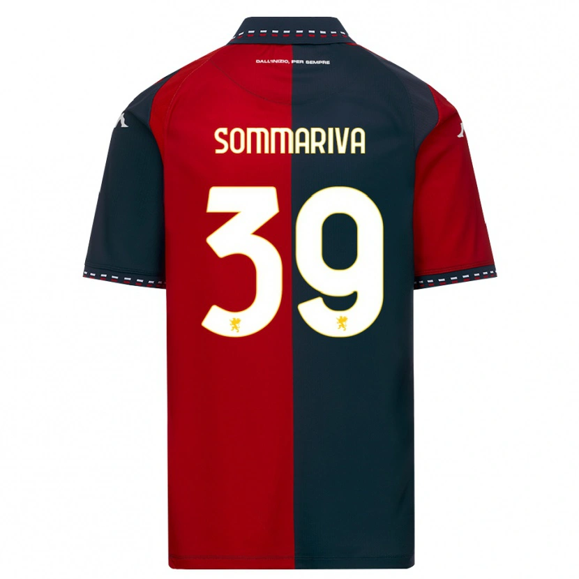 Danxen Børn Daniele Sommariva #39 Rød Sort Hvid Hjemmebane Spillertrøjer 2026/27 Trøje T-Shirt