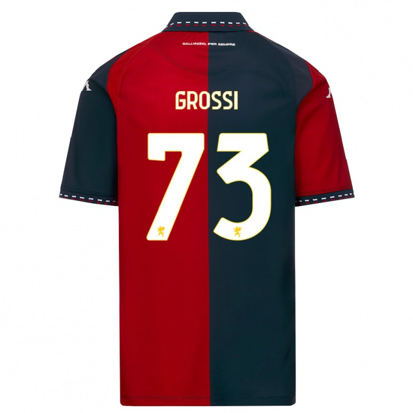 Danxen Børn Jacopo Grossi #73 Rød Sort Hvid Hjemmebane Spillertrøjer 2026/27 Trøje T-Shirt