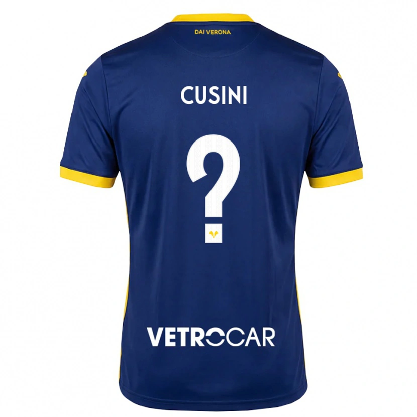 Danxen Børn Christian Cusini #0 Kongelig Blå Gul Hvid Hjemmebane Spillertrøjer 2026/27 Trøje T-Shirt