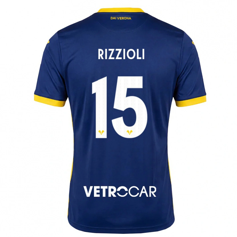 Danxen Børn Gaia Rizzioli #15 Kongelig Blå Gul Hvid Hjemmebane Spillertrøjer 2026/27 Trøje T-Shirt
