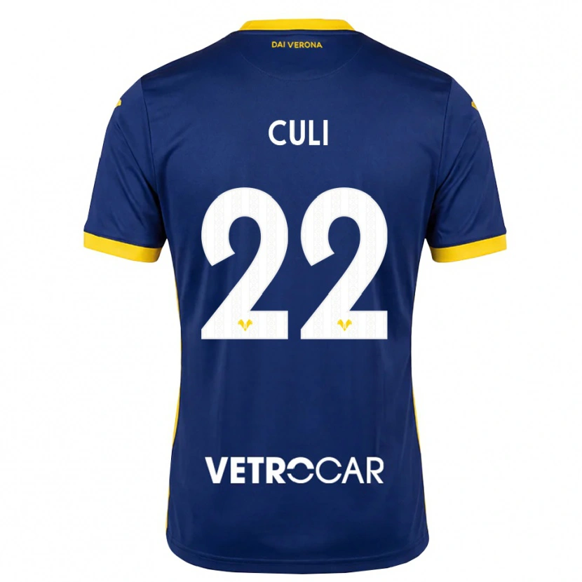 Danxen Børn Daniel Culi #22 Kongelig Blå Gul Hvid Hjemmebane Spillertrøjer 2026/27 Trøje T-Shirt