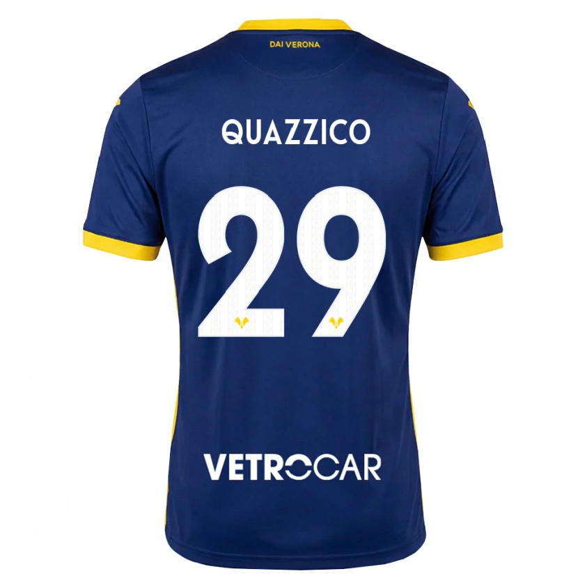Danxen Børn Francesca Quazzico #29 Kongelig Blå Gul Hvid Hjemmebane Spillertrøjer 2026/27 Trøje T-Shirt