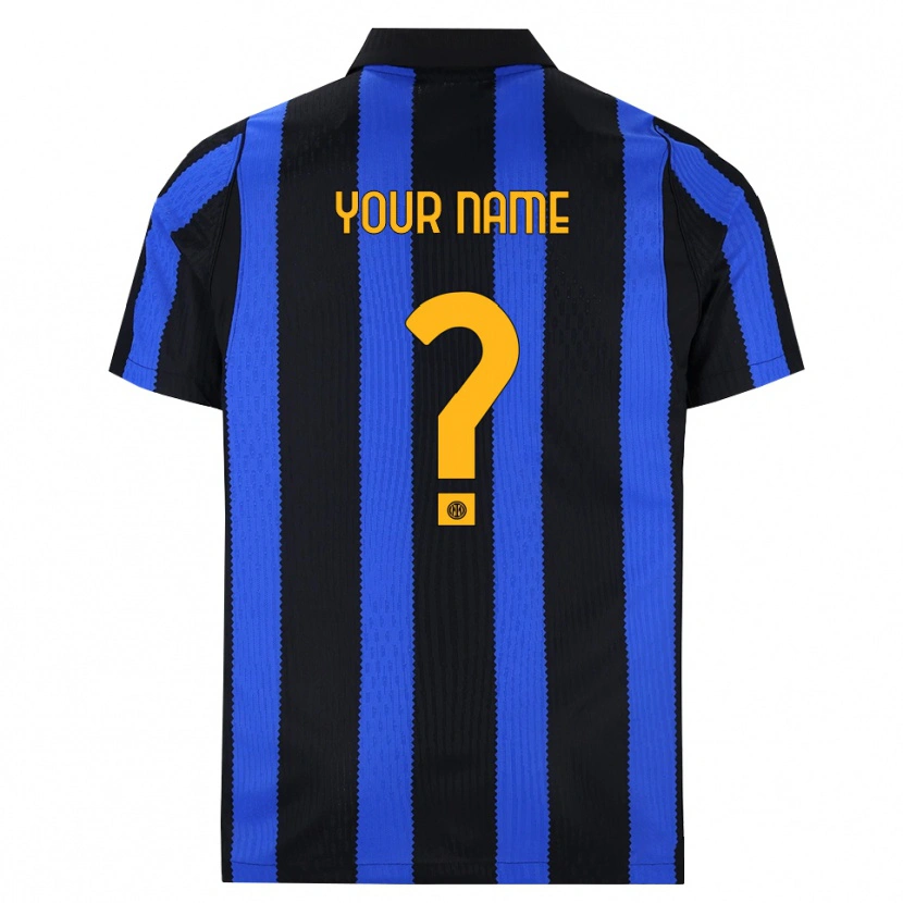 Danxen Børn Dit Navn #0 Sort Blå Gul Hjemmebane Spillertrøjer 2026/27 Trøje T-Shirt