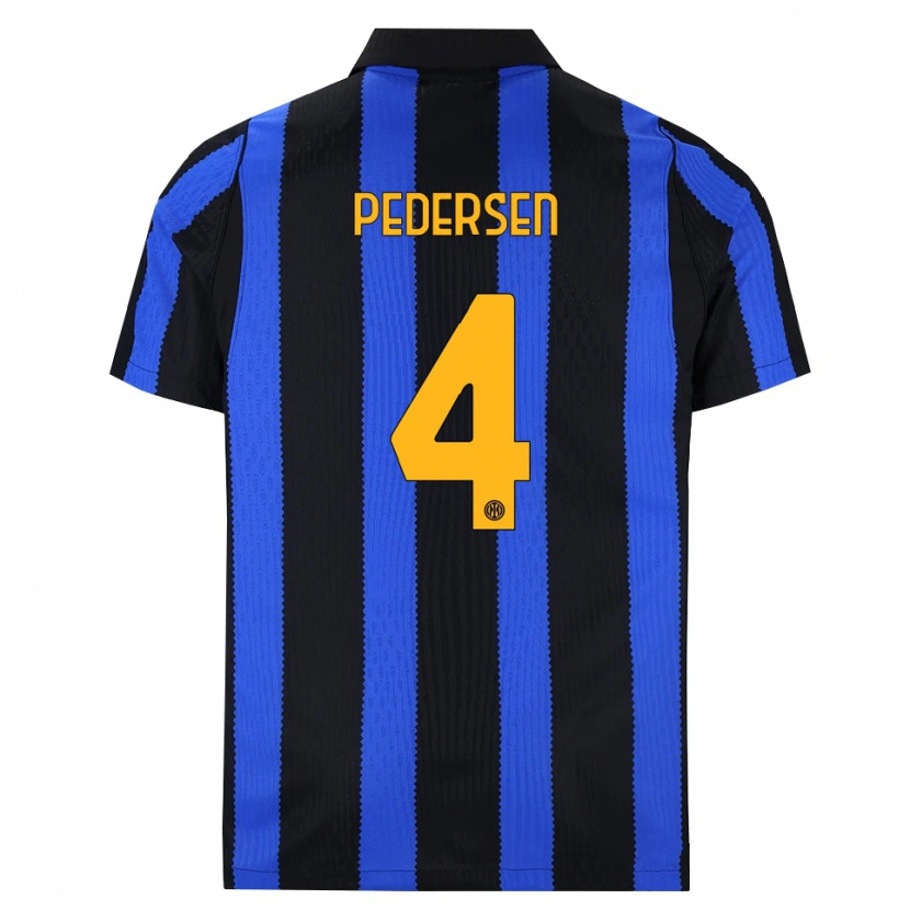 Danxen Børn Sofie Junge Pedersen #4 Sort Blå Gul Hjemmebane Spillertrøjer 2026/27 Trøje T-Shirt