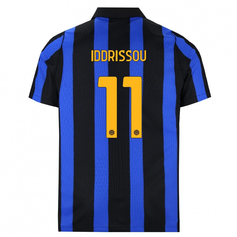 Danxen Børn Jamal Iddrissou #11 Sort Blå Gul Hjemmebane Spillertrøjer 2026/27 Trøje T-Shirt