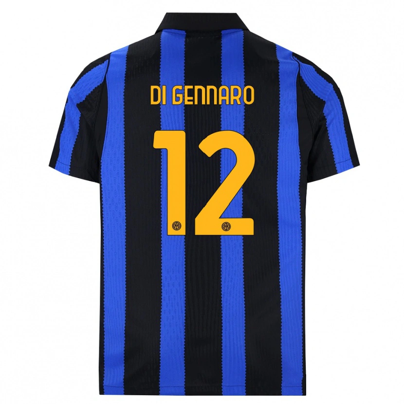 Danxen Børn Raffaele Di Gennaro #12 Sort Blå Gul Hjemmebane Spillertrøjer 2026/27 Trøje T-Shirt