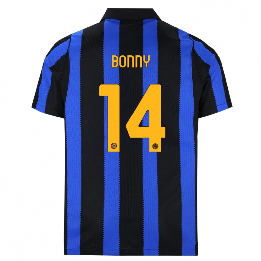 Danxen Børn Ange-Yoan Bonny #14 Sort Blå Gul Hjemmebane Spillertrøjer 2026/27 Trøje T-Shirt