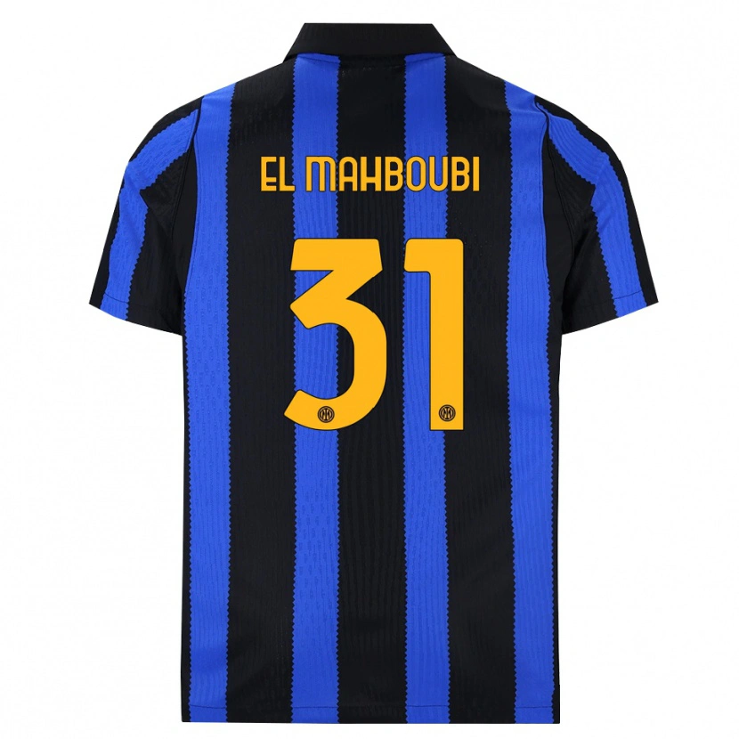 Danxen Børn Anas El Mahboubi #31 Sort Blå Gul Hjemmebane Spillertrøjer 2026/27 Trøje T-Shirt