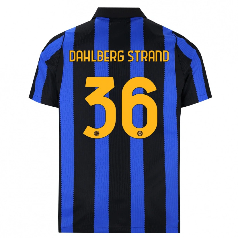 Danxen Børn Jonas Dahlberg Strand #36 Sort Blå Gul Hjemmebane Spillertrøjer 2026/27 Trøje T-Shirt