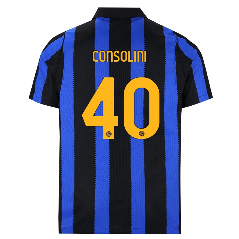 Danxen Børn Lidia Consolini #40 Sort Blå Gul Hjemmebane Spillertrøjer 2026/27 Trøje T-Shirt