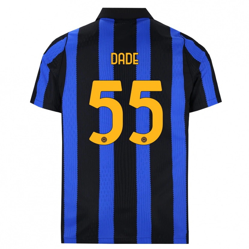 Danxen Børn Emmanuel Dade #55 Sort Blå Gul Hjemmebane Spillertrøjer 2026/27 Trøje T-Shirt