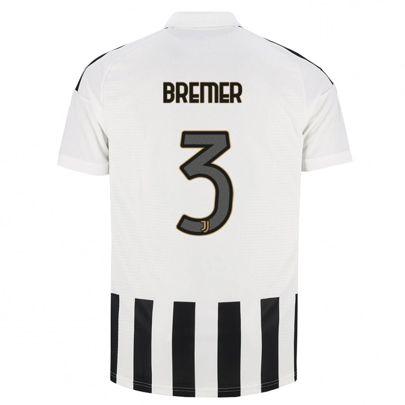 Danxen Børn Gleison Bremer Silva Nascimento #3 Sort Hvid Brun Hjemmebane Spillertrøjer 2026/27 Trøje T-Shirt