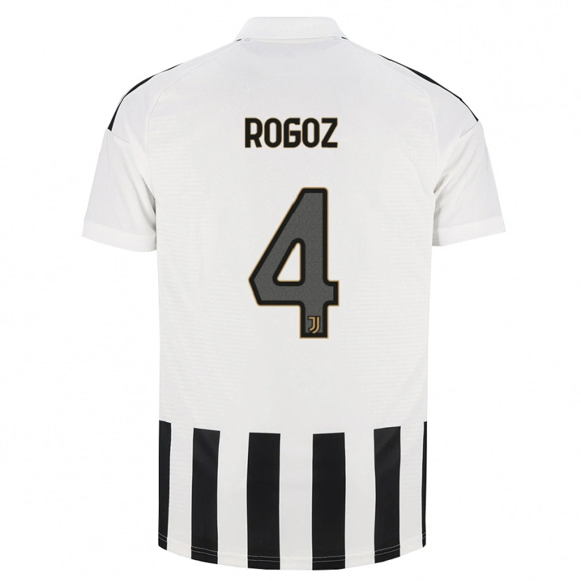 Danxen Børn Nicolas Rogoz #4 Sort Hvid Brun Hjemmebane Spillertrøjer 2026/27 Trøje T-Shirt