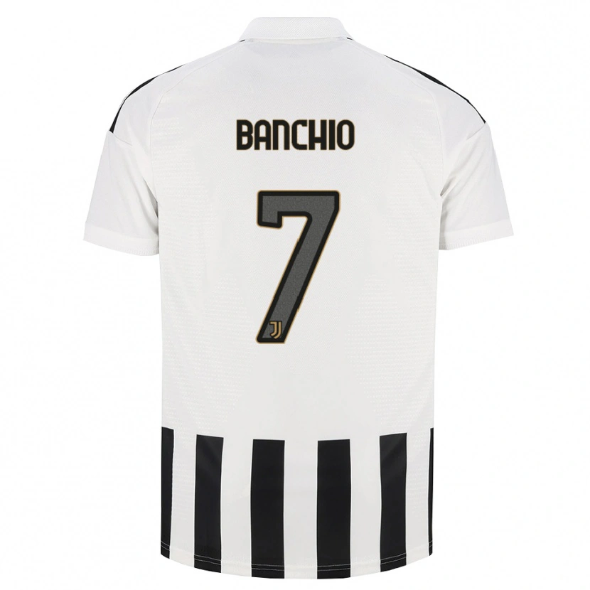 Danxen Børn Gianluca Banchio #7 Sort Hvid Brun Hjemmebane Spillertrøjer 2026/27 Trøje T-Shirt