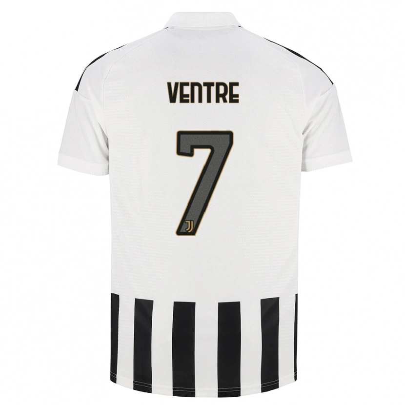 Danxen Børn Alessandro Ventre #7 Sort Hvid Brun Hjemmebane Spillertrøjer 2026/27 Trøje T-Shirt