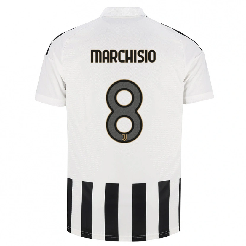 Danxen Børn Davide Marchisio #8 Sort Hvid Brun Hjemmebane Spillertrøjer 2026/27 Trøje T-Shirt