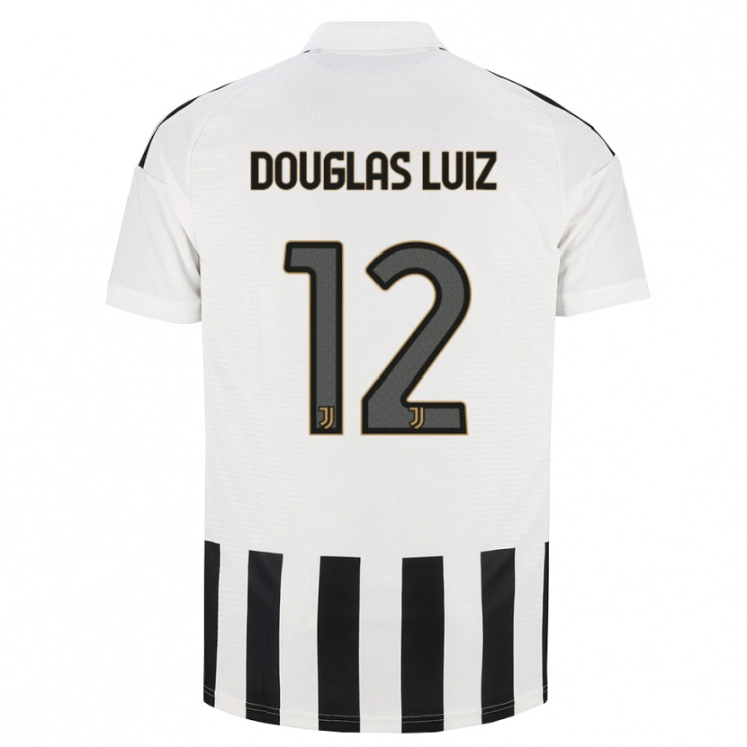 Danxen Børn Douglas Luiz #12 Sort Hvid Brun Hjemmebane Spillertrøjer 2026/27 Trøje T-Shirt