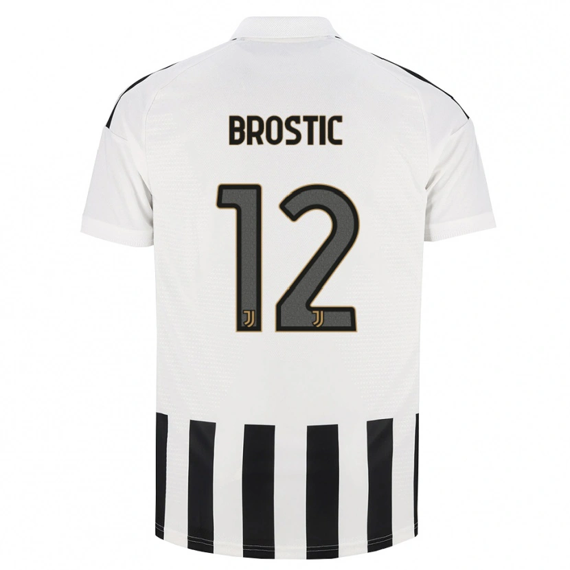 Danxen Børn Gabriel Broștic #12 Sort Hvid Brun Hjemmebane Spillertrøjer 2026/27 Trøje T-Shirt
