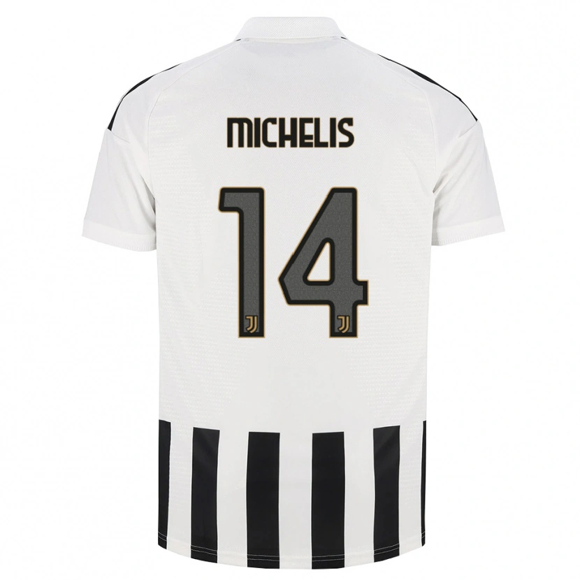 Danxen Børn Mattia Michelis #14 Sort Hvid Brun Hjemmebane Spillertrøjer 2026/27 Trøje T-Shirt