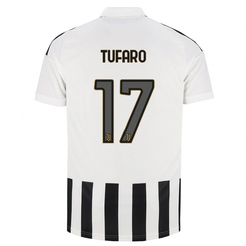 Danxen Børn Gabriele Tufaro #17 Sort Hvid Brun Hjemmebane Spillertrøjer 2026/27 Trøje T-Shirt