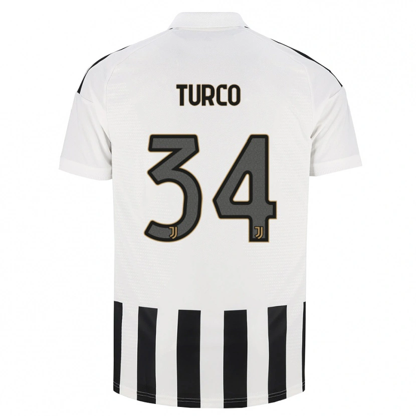 Danxen Børn Stefano Turco #34 Sort Hvid Brun Hjemmebane Spillertrøjer 2026/27 Trøje T-Shirt