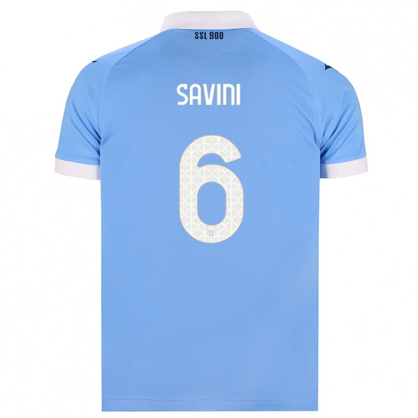 Danxen Børn Federica Savini #6 Himmelblå Sort Hvid Hjemmebane Spillertrøjer 2026/27 Trøje T-Shirt