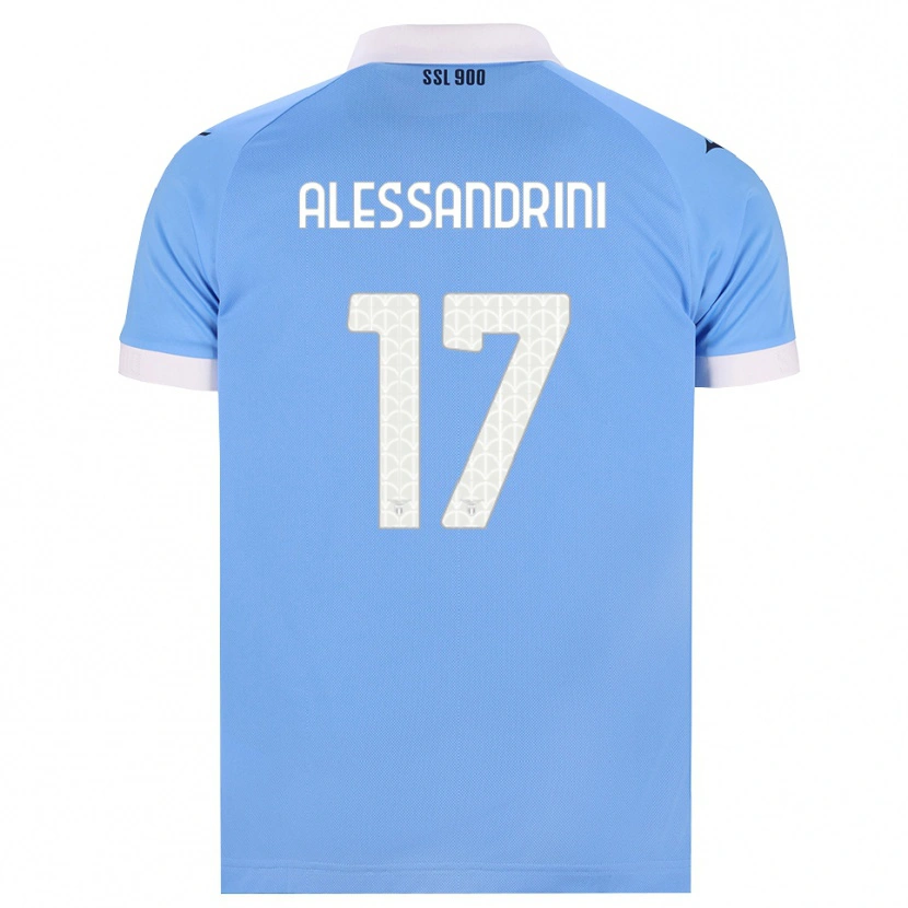 Danxen Børn Fabrizio Alessandrini #17 Himmelblå Sort Hvid Hjemmebane Spillertrøjer 2026/27 Trøje T-Shirt