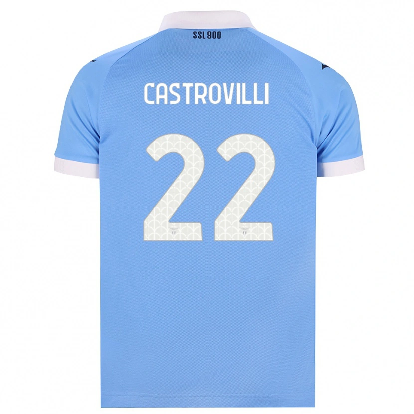 Danxen Børn Gaetano Castrovilli #22 Himmelblå Sort Hvid Hjemmebane Spillertrøjer 2026/27 Trøje T-Shirt