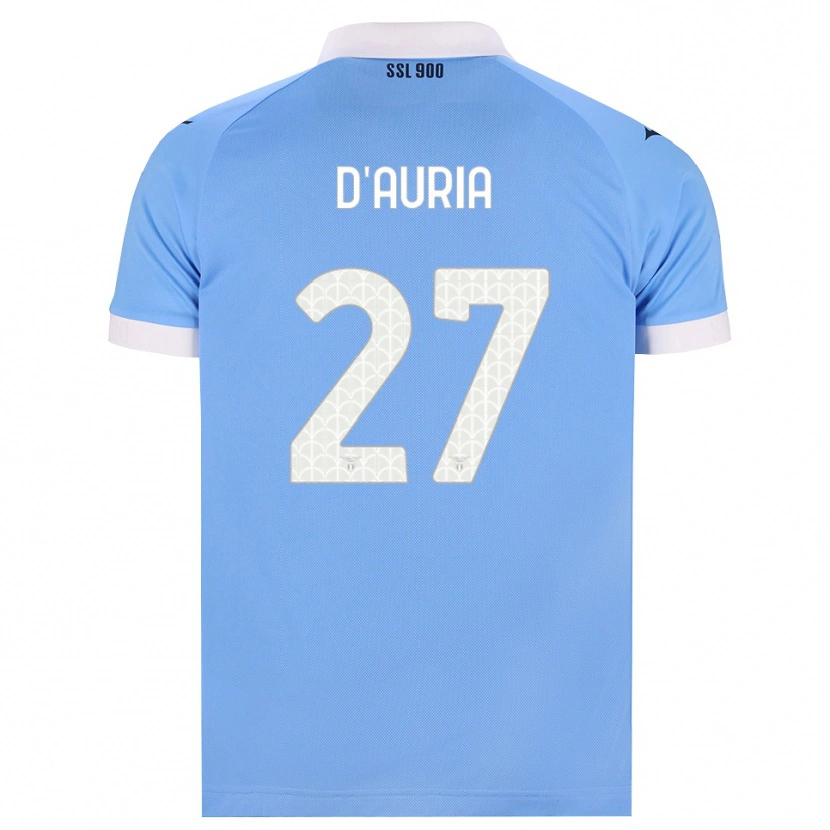 Danxen Børn Federica D'auria #27 Himmelblå Sort Hvid Hjemmebane Spillertrøjer 2026/27 Trøje T-Shirt
