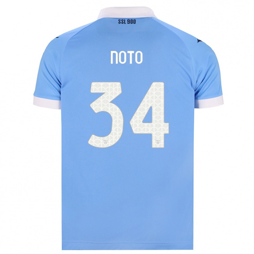 Danxen Børn Pierpaolo Noto #34 Himmelblå Sort Hvid Hjemmebane Spillertrøjer 2026/27 Trøje T-Shirt