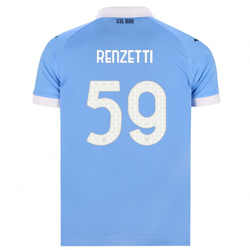Danxen Børn Davide Renzetti #59 Himmelblå Sort Hvid Hjemmebane Spillertrøjer 2026/27 Trøje T-Shirt