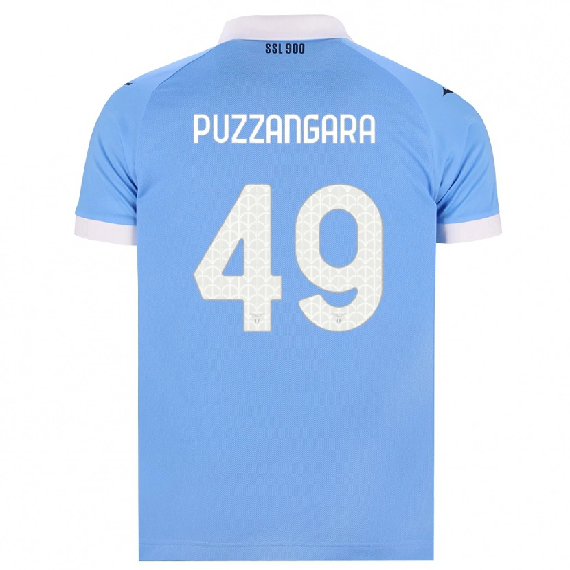 Danxen Børn Angelo Antonio Puzzangara #49 Himmelblå Sort Hvid Hjemmebane Spillertrøjer 2026/27 Trøje T-Shirt