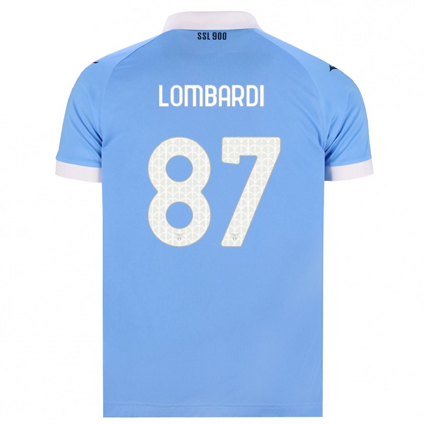 Danxen Børn Cristiano Lombardi #87 Himmelblå Sort Hvid Hjemmebane Spillertrøjer 2026/27 Trøje T-Shirt