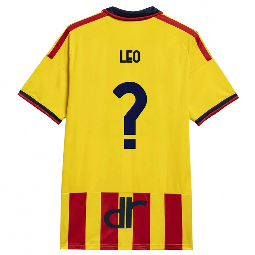 Danxen Børn Giulio Leo #0 Gul Rød Hjemmebane Spillertrøjer 2026/27 Trøje T-Shirt