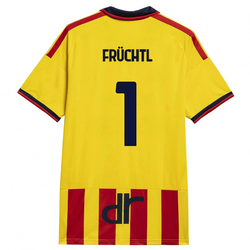 Danxen Børn Christian Früchtl #1 Gul Rød Hjemmebane Spillertrøjer 2026/27 Trøje T-Shirt