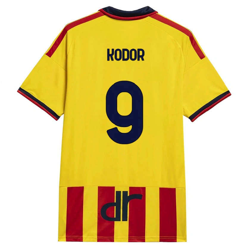 Danxen Børn Jason Kodor #9 Gul Rød Hjemmebane Spillertrøjer 2026/27 Trøje T-Shirt