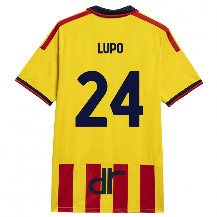 Danxen Børn Christian Lupo #24 Gul Rød Hjemmebane Spillertrøjer 2026/27 Trøje T-Shirt
